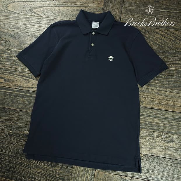 [브룩스브라더스] 로고 자수 카라티 PK 셔츠 네이비 M20637