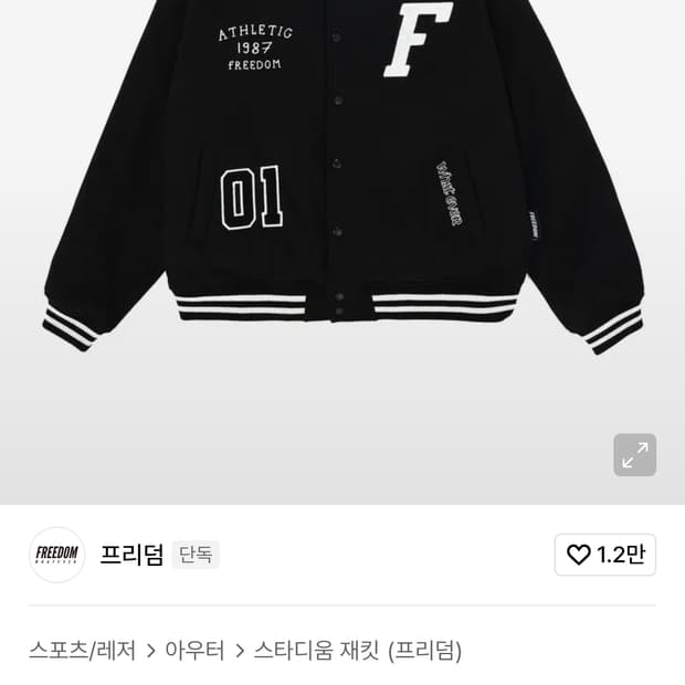 프리덤 F 로고 Ma-1 자켓, 바시티