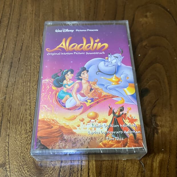 월트 디즈니 애니메이션 영화 알라딘 OST 라이센스 미개봉 카세트테이프