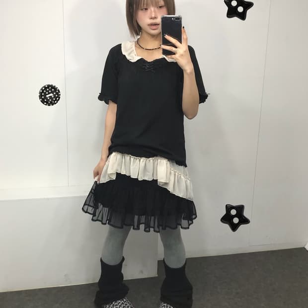 𖤐 블랙 프릴 코디 set𖤐 