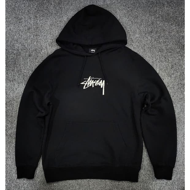 스투시 베이직 로고 후드티 S