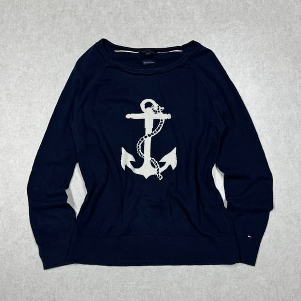 타미힐피거 오네갸루 앵커 스웨터