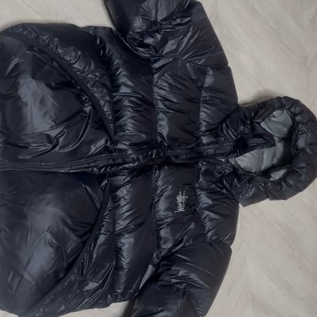 스투시 패딩 s 마이크로립스탑 블랙 역시즌 급처