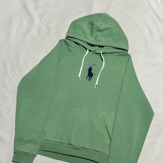 L 폴로랄프로렌 빅포니 그린 후드티