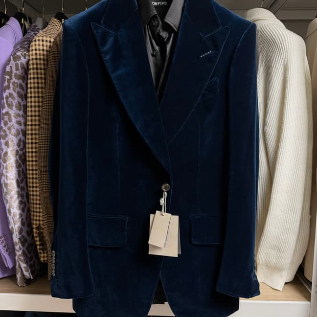 (새상품,강추👍)톰포드 아티쿠스 벨벳 블레이져 자켓 수트