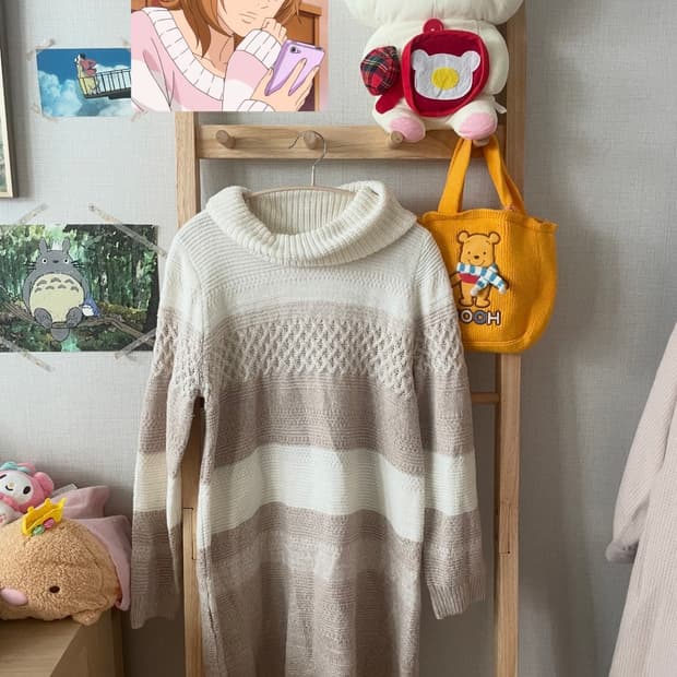 빈티지 갸루깔 야노 니트 원피스💗🤍✨