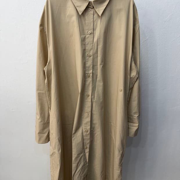 정품) COS 코스 여성 베이지 루즈핏 셔츠 원피스 42