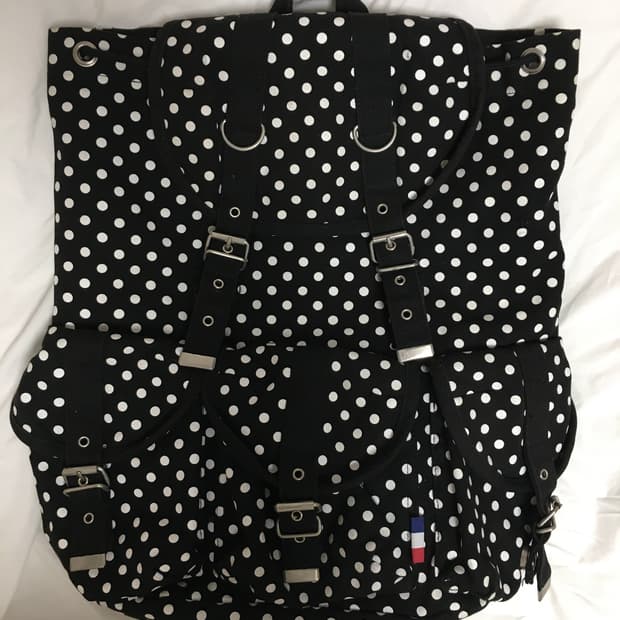 빈티지 모리걸 도트 백팩 가방 배낭