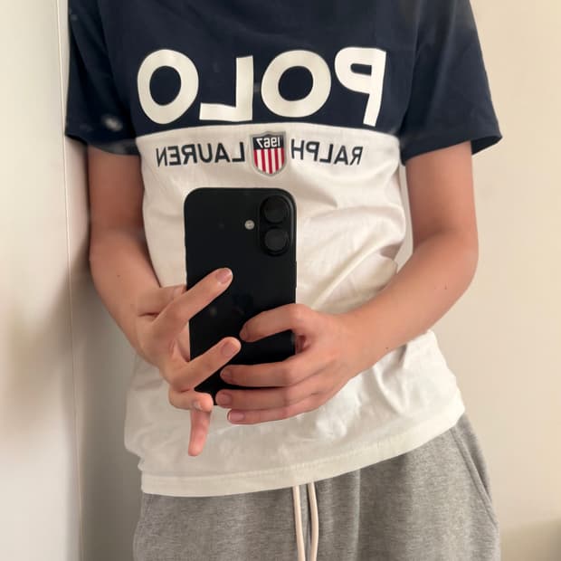 폴로 배색 반팔티