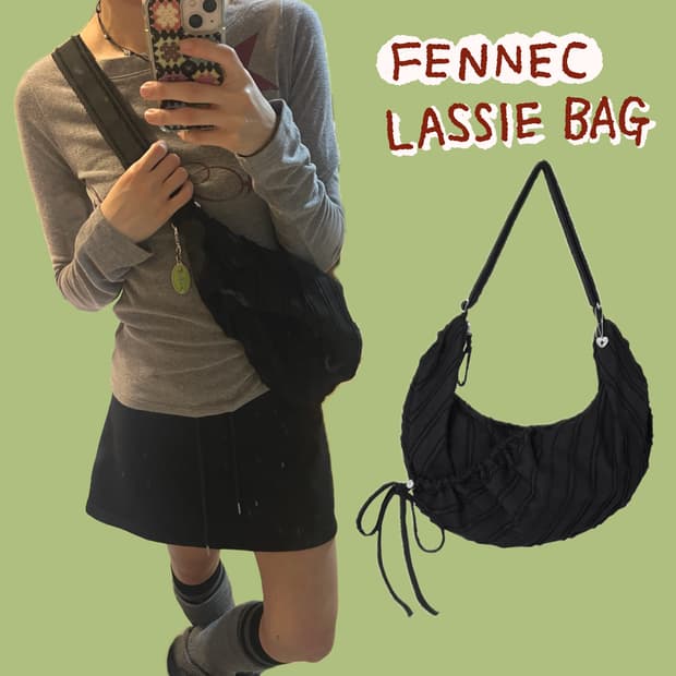 페넥 크로스백 블랙 LASSIE BAG