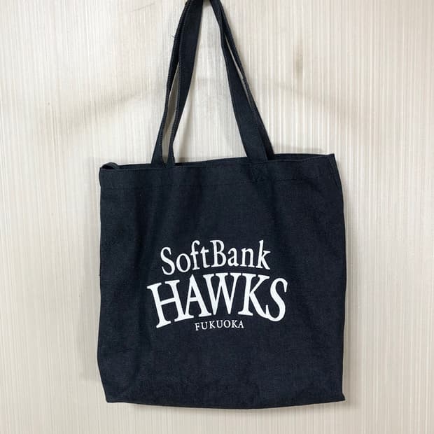 NPB 후쿠오카 소프트뱅크 호크스 데님에코백