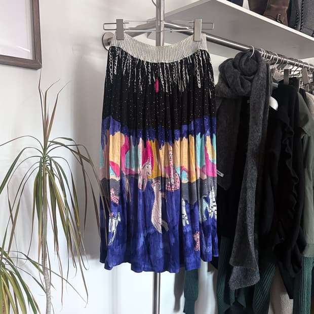 츠모리 치사토 프린트 밴딩 스커트