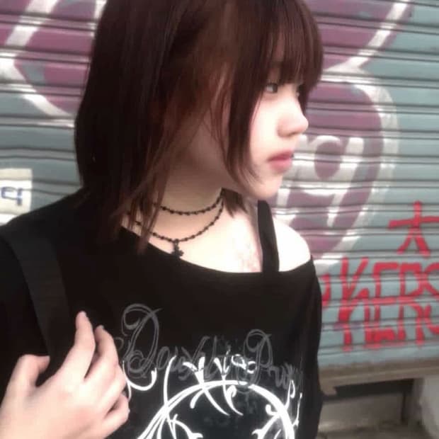 갸루 펑크 오프숄더