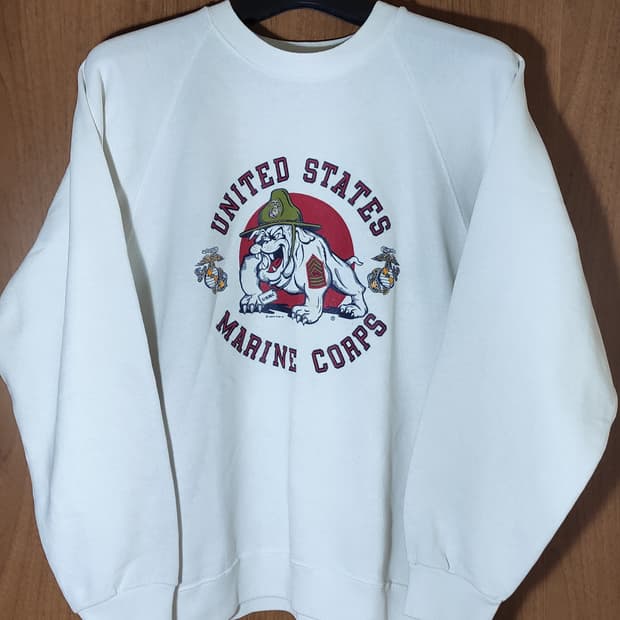 80s 미해병대 불독 스웻셔츠 L사이즈