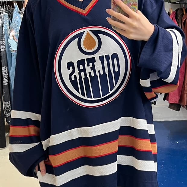 CCN OILERS 오일리스 블록코어 하키 져지