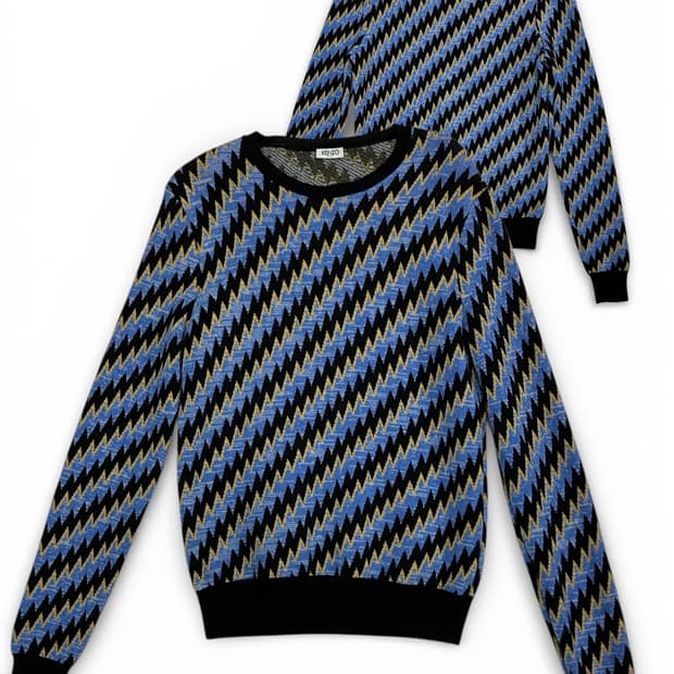 Kenzo 켄조 지그재그 패턴 니트 S