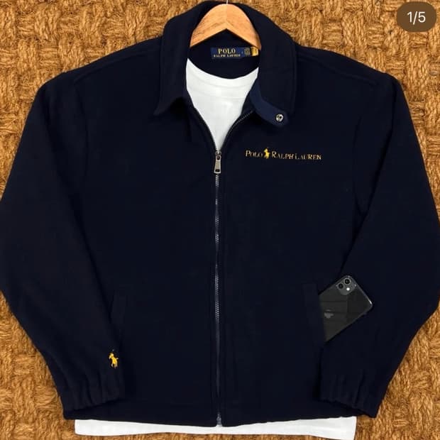 폴로 랄프로렌 네이비 플리스 자켓L