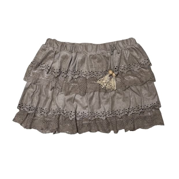 모리걸 레이스 디테일 스커트