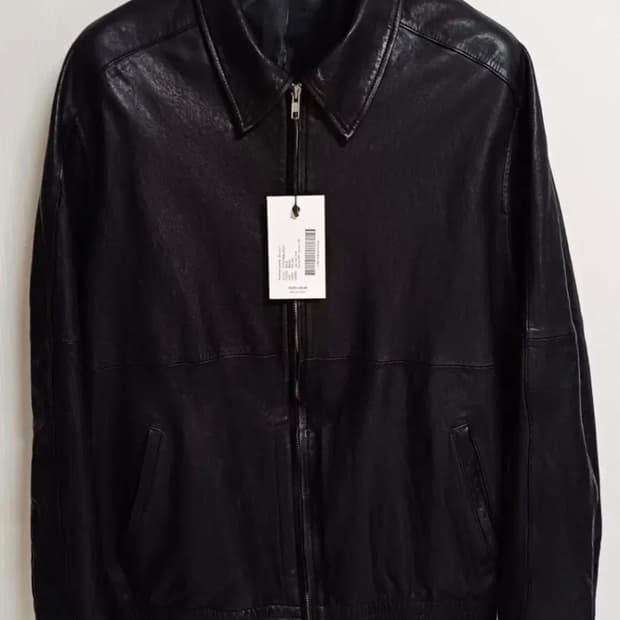 m) 유스 워시드 레더 블루종