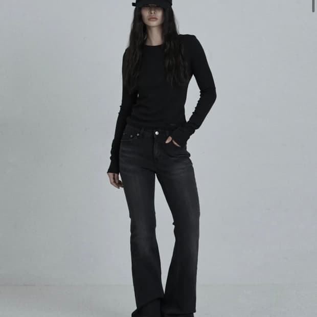 오도어 빈티지 로우진 블랙 1사이즈