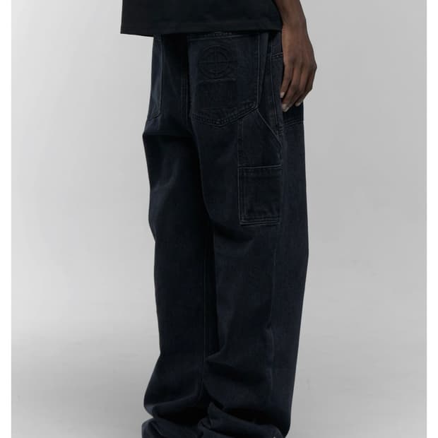 플라스틱프로덕트 MPa PAINTER DENIM PANTS 블랙 S