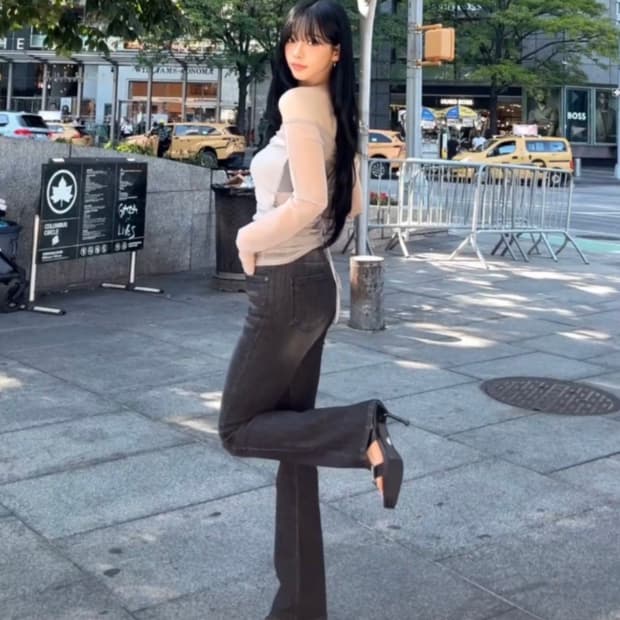 쓰리타임즈 5501 Bootcut black jeans S