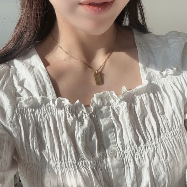 [DIOR] 정품 디올 플레이트 골드 목걸이