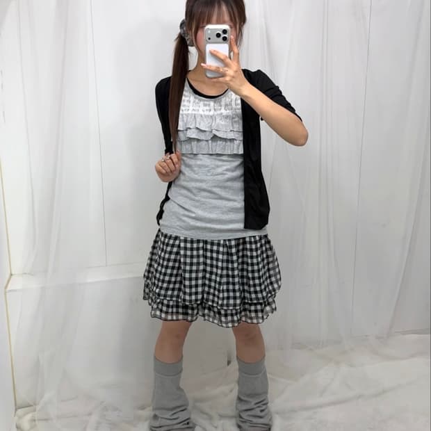 𖤐그레이 너드 니혼진 코디set𖤐 