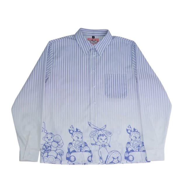 유민하 Faux Bleach Dress Shirt- White S