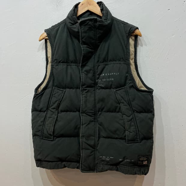 폴로 데님앤서플라이 전차병 탱커 다운 페이드 패딩 베스트