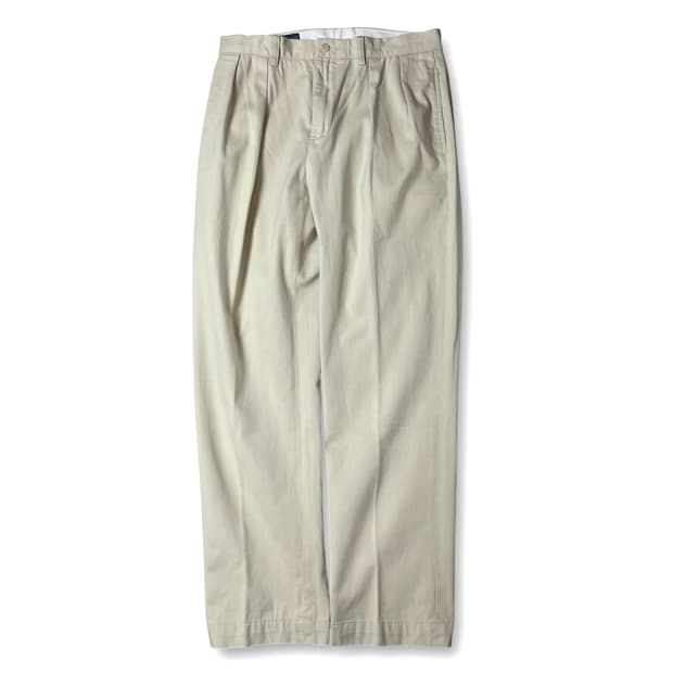 (32) 폴로 랄프로렌 아이보리 핀턱 코튼 팬츠