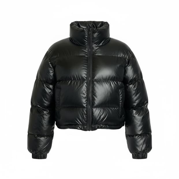 아워룸 빅하트 크롭 패딩 