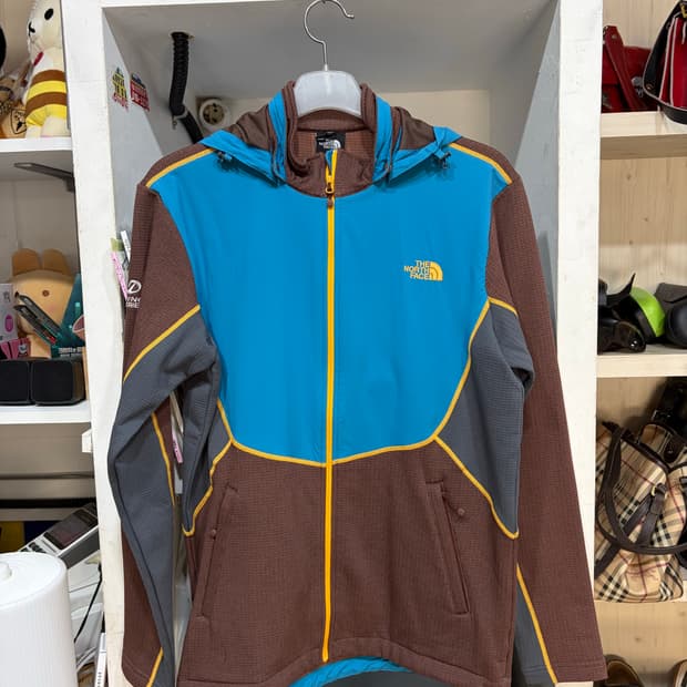 노스페이스 바람막이 자켓 블루/브라운 L 100사이즈
