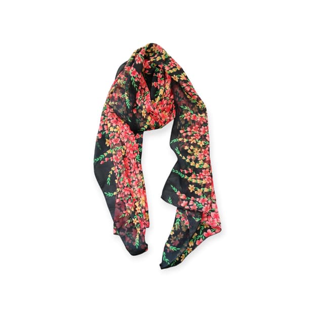 모리걸 벚꽃 블랙 스카프 