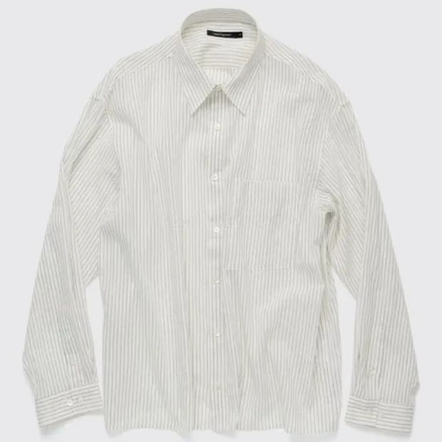 해칭룸 크롭셔츠 스트라이프