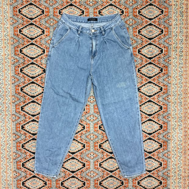 게스 연청 항아리 데님팬츠 여성27