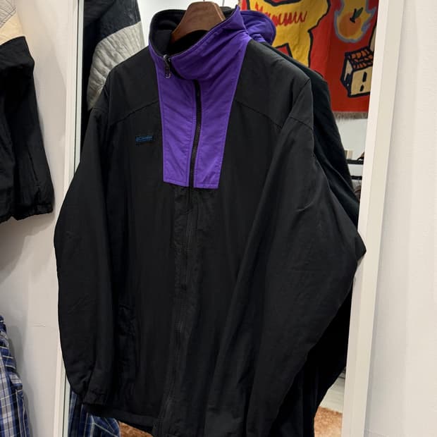 90s Columbia 컬럼비아 나일론 플리스 집업 자켓