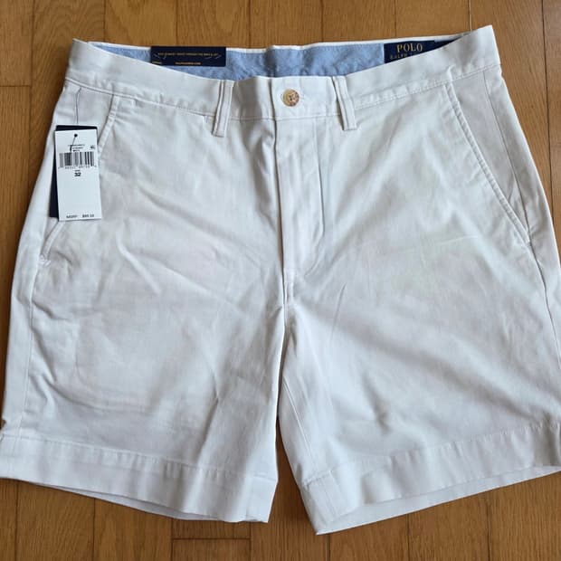 폴로 클래식핏 치노 쇼츠 화이트 32size