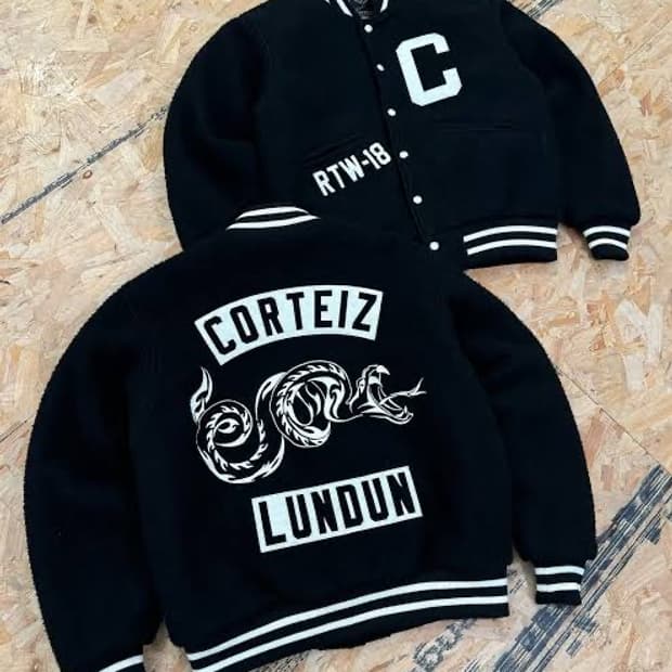 M) 코르테이즈 카센티노 울 바시티 자켓 블루종 스태디움 corteiz