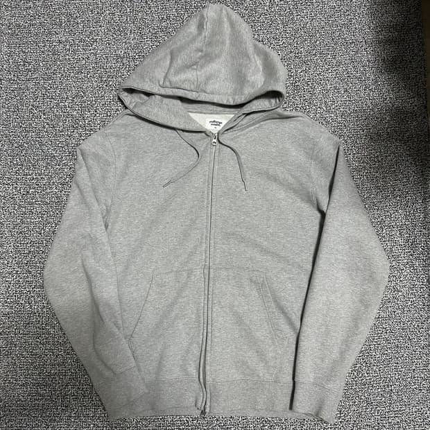 (XL) 멜란지마스터 회색 2way 후드집업