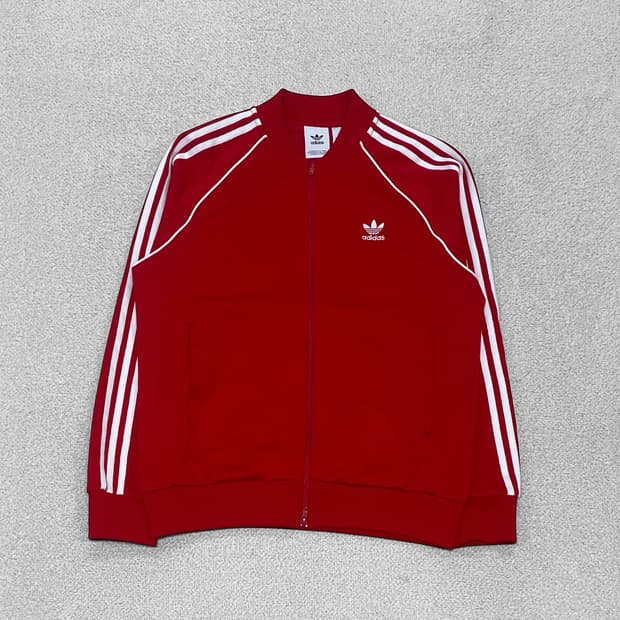아디다스 슈퍼스타 트랙탑 져지 레드