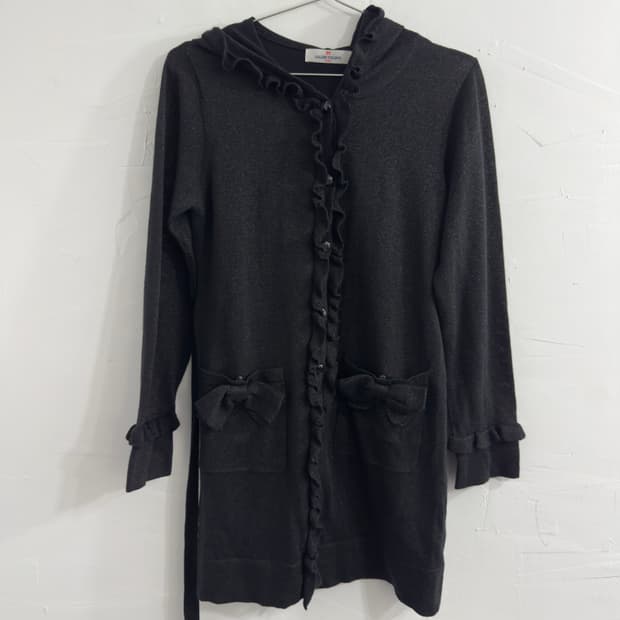 gallery visconti ribbon hood cardigan