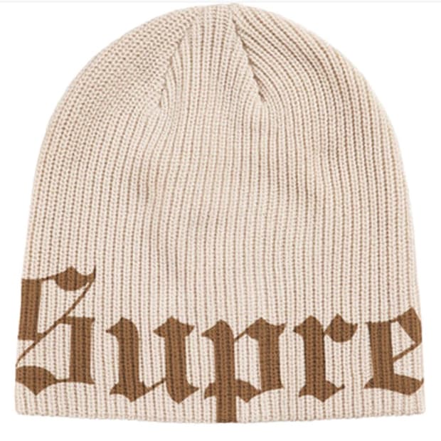 슈프림 올드 잉글리쉬 비니 아이보리