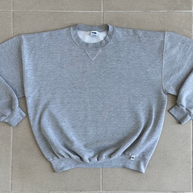 90s 빈티지 러셀 스웻셔츠 그레이 XL USA