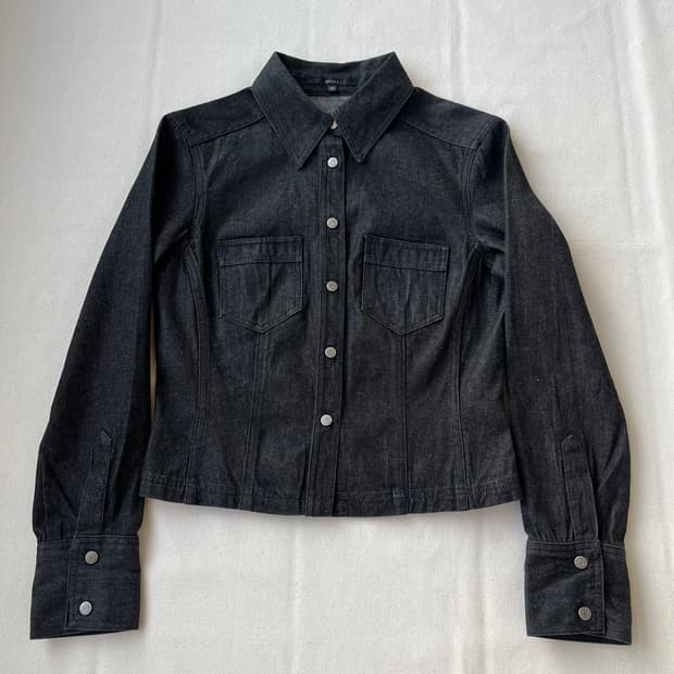 90s 구찌 워시드 데님 셔츠