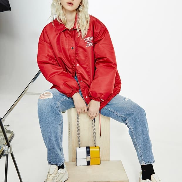 타미진스 나일론  코치 오버핏 자켓