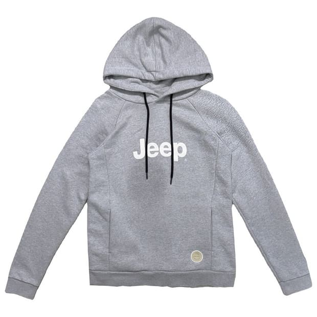 지프 클래식 핏 빅로그 후드 티셔츠 그레이 S