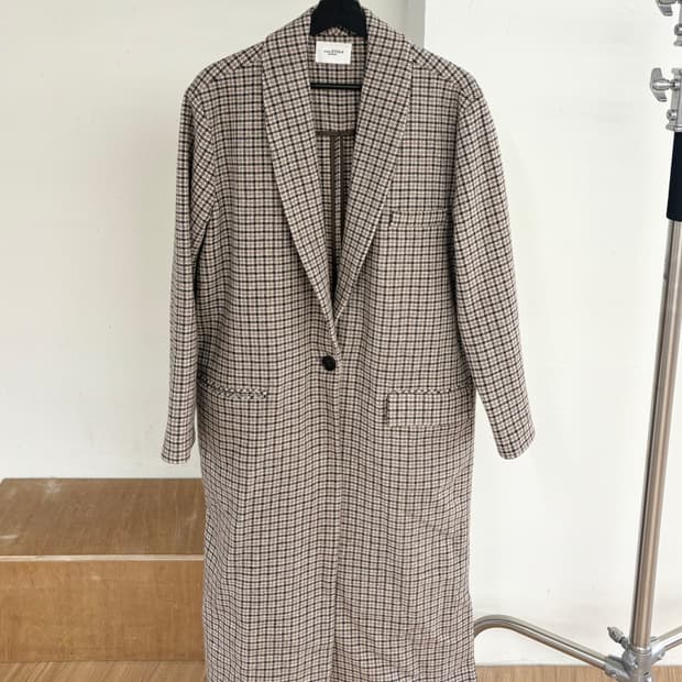 이자벨 마랑 에뚜왈 울 체크 코트