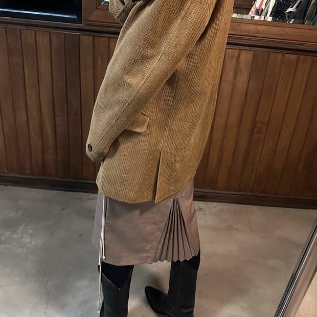 JIL SANDER check back pleats skirt