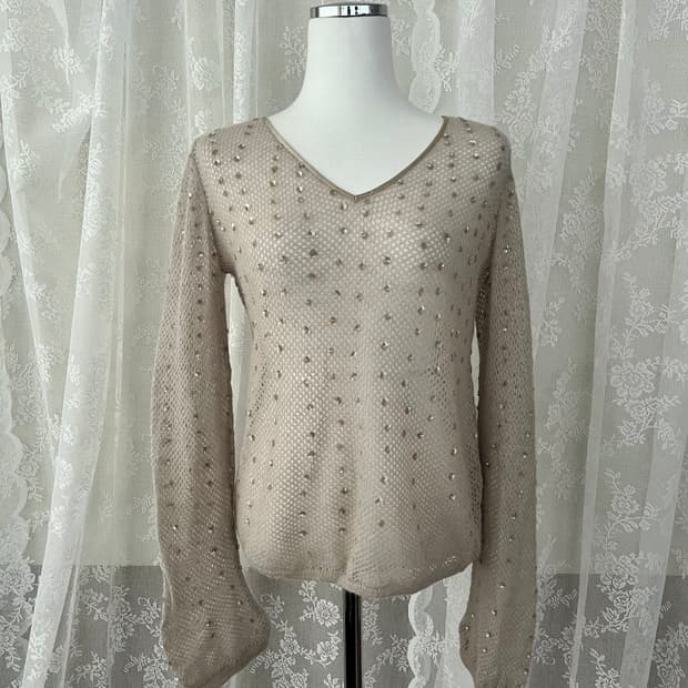 L) 90s 막스마라 알파카 니트 베이지